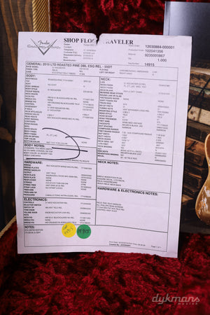 Fender Custom Shop 2019 Limited Roasted Pine Double Esquire '55 Desert Tan PRE-OWNED!