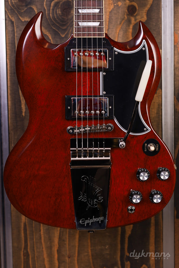 Epiphone 1964 SG Standard Reissue with Maestro Vibrola Cherry Red