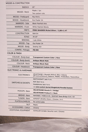 Mayones Jabba Custom 5 Custom Colour Eye Poplar