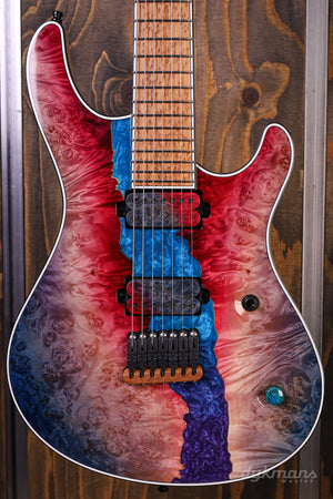Mayones Regius 7 Buckeye Burl Master Grade Custom Color PRE-ORDER