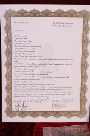PRS Private Stock Guitar of The Month October 2016 - Lotus Knot Custom 24 PRE-OWNED!