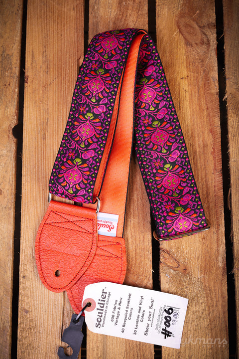 Souldier Guitar Strap Hendrix Orange Magenta