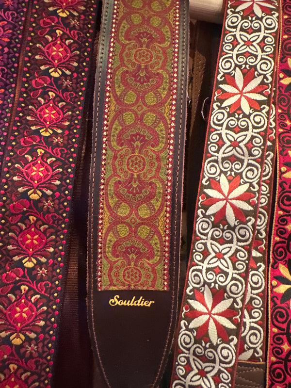 Souldier Guitar Strap Torpedo Arabesque Red Olive