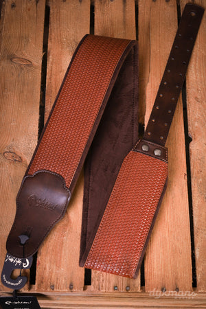 RightOn Guitar Strap Bond 80 Brown Groove