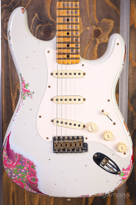 Fender Custom Shop Limited Edition Mischief Maker - Heavy Relic - Super Faded Aged Sonic Blue Over Pink Paisley