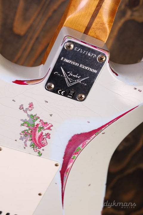 Fender Custom Shop Limited Edition Mischief Maker - Heavy Relic - Super Faded Aged Sonic Blue Over Pink Paisley