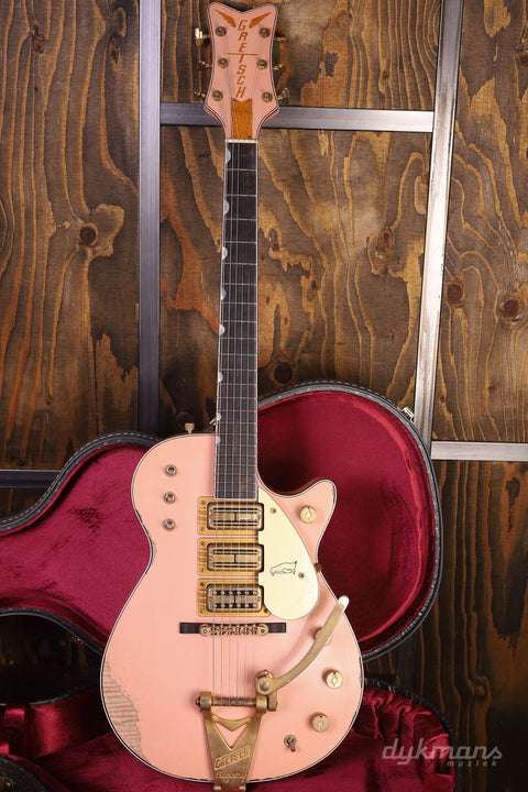 Gretsch Custom Shop 1959 White Penguin Faded Shell Pink Super Heavy Relic by Master Builder Chad Henrichsen