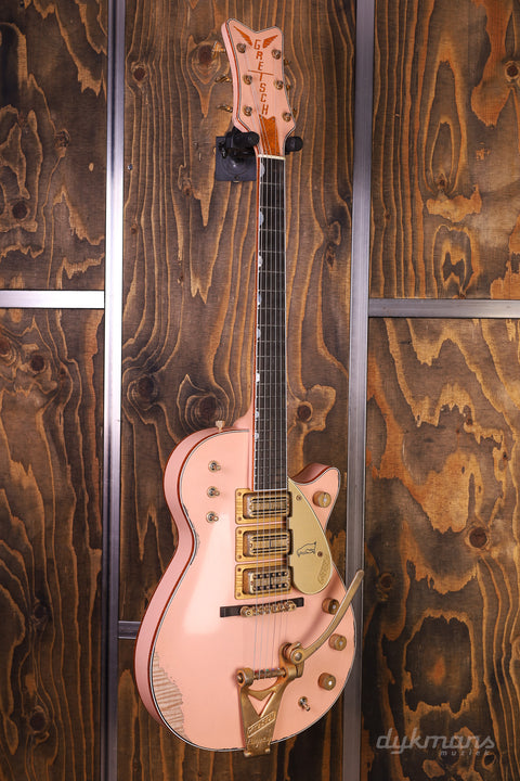 Gretsch Custom Shop 1959 White Penguin Faded Shell Pink Super Heavy Relic by Master Builder Chad Henrichsen