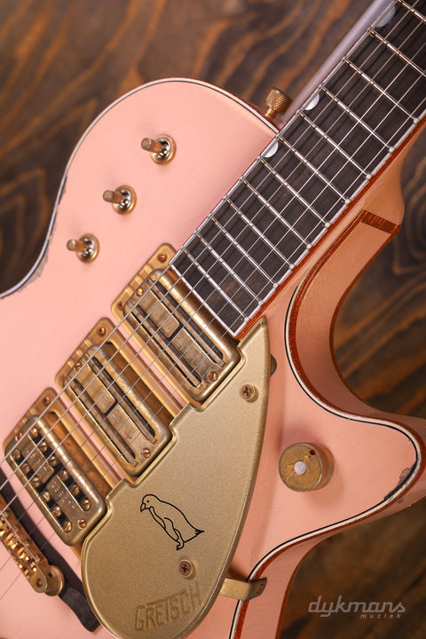 Gretsch Custom Shop 1959 White Penguin Faded Shell Pink Super Heavy Relic by Master Builder Chad Henrichsen