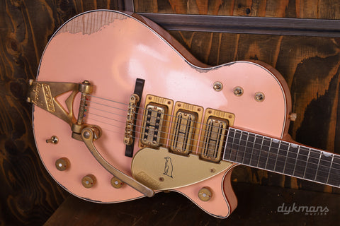 Gretsch Custom Shop 1959 White Penguin Faded Shell Pink Super Heavy Relic by Master Builder Chad Henrichsen