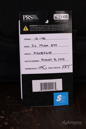 PRS S2 Mira 594 Dark Cherry Sunburst