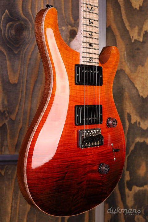 PRS Wood Library Custom 24 Fire Red To Gray Black Fade (Limited)