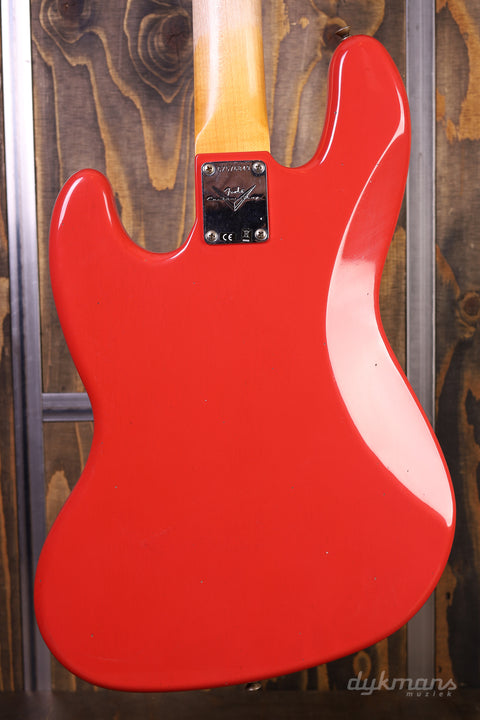 Fender Custom Shop '63 Jazz Bass Journeyman Relic Aged Fiesta Red