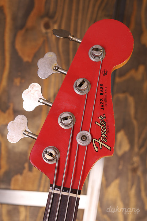 Fender Custom Shop '63 Jazz Bass Journeyman Relic Aged Fiesta Red