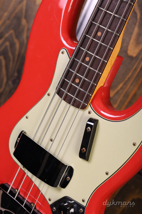 Fender Custom Shop '63 Jazz Bass Journeyman Relic Aged Fiesta Red