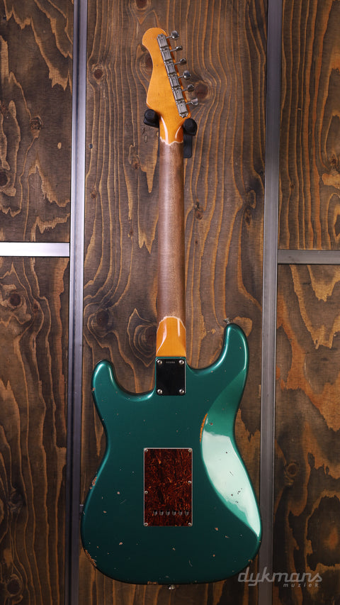 Del-Tone 60's S-Style Sherwood Green Over Sunburst