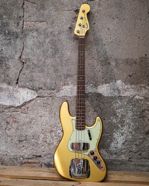 Fender Custom Shop Limited Edition '63 Jazz Bass Journeyman Relic Aged Aztec Gold