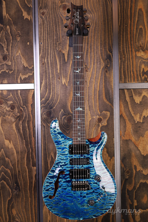 PRS Wood Library Special 22 Semi Hollow Quilt River Blue