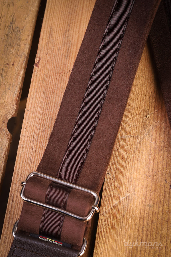 RightOn Guitar Strap Plain Brown Standard Plus