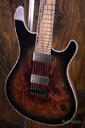 Mayones Regius 7 Burl Maple 5A Galaxy Eye Purple