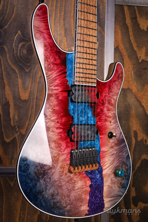 Mayones Regius 7 Buckeye Burl Master Grade Custom Color PRE-ORDER