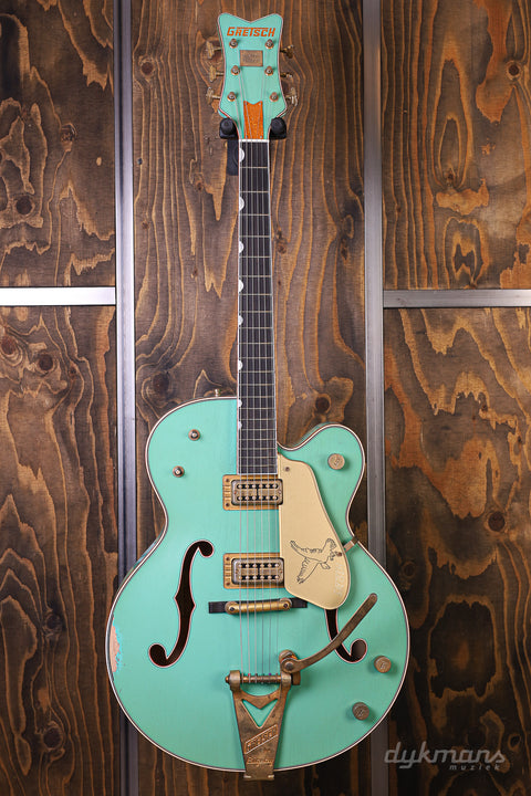 Gretsch Custom Shop 1959 White Falcon Sea Foam Green Heavy Relic