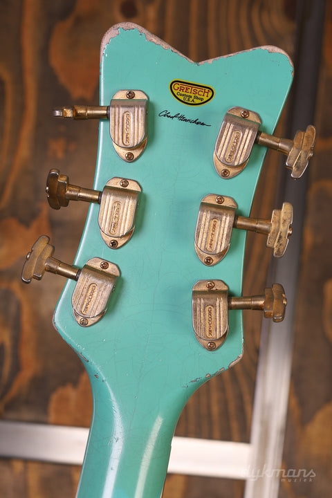 Gretsch Custom Shop 1959 White Falcon Sea Foam Green Heavy Relic