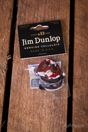 Jim Dunlop Celluloid Medium Plectrums Variety Pack 12