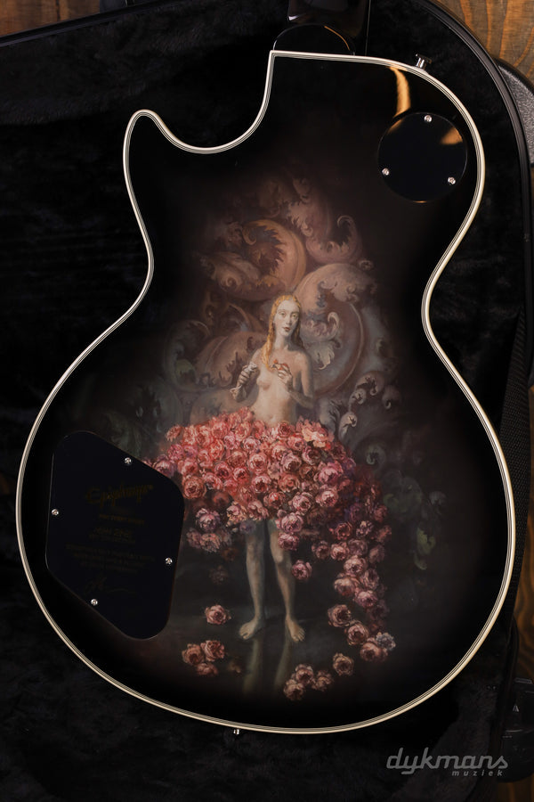 Epiphone Adam Jones Les Paul Custom Art Collection: HEFFERNANS “STUDY FOR SELF-PORTRAIT WITH ROSE SKIRT AND A MOUSE” PRE-OWNED!