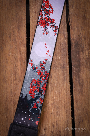Levy's 2 Inch Polyester Cherry Blossoms Guitar Strap.