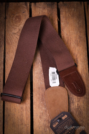 Levy's 5cm Wide Cotton Guitar Strap - Brown