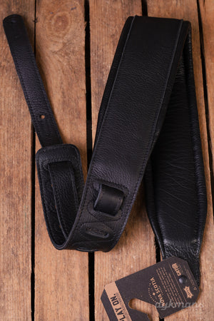 Levy's 8,25 Wide Padded Premium Leather Strap - Black
