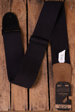 Levy's 7,5cm Wide Black Cotton Bass Guitar Strap - Black