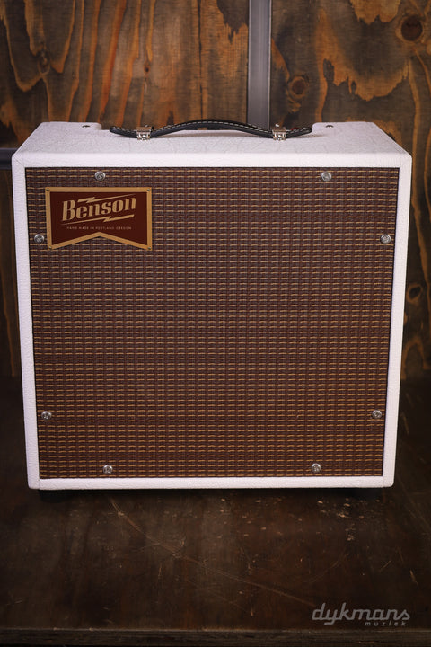 Benson Vinny Reverb Combo White Tolex, Oxblood Grille