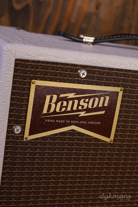 Benson Vinny Reverb Combo White Tolex, Oxblood Grille