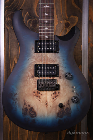 PRS SE Custom 24-08 Poplar Burl Limited Lake Blue Midnight Burst