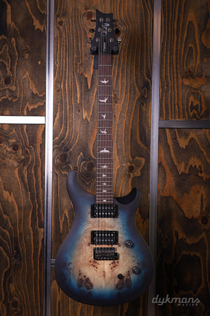 PRS SE Custom 24-08 Poplar Burl Limited Lake Blue Midnight Burst