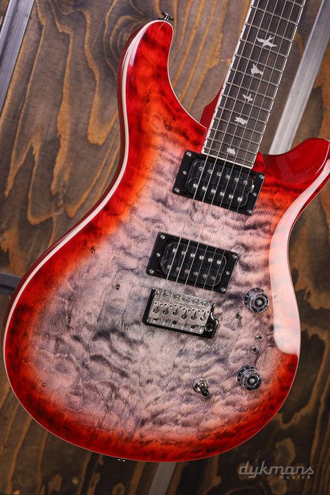 PRS SE Custom 24-08 Quilted Charcoal Cherry Burst