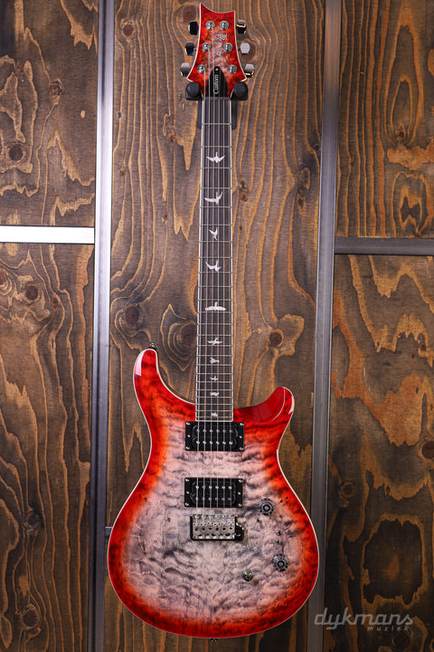 PRS SE Custom 24-08 Quilted Charcoal Cherry Burst