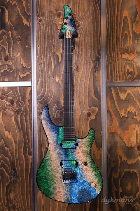 Mayones Regius 6 Buckeye Burl Master Grade Custom Colour