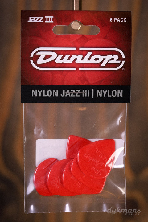 Dunlop Jazz III Plectra 6-pack