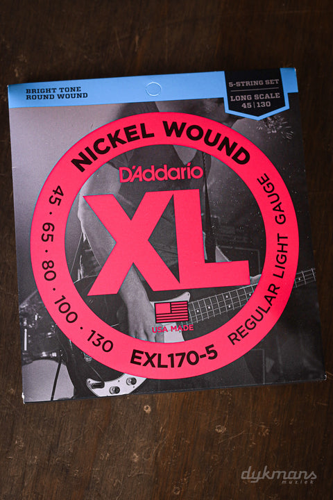 D'addario Nickel Wound Long Scale 5-String 45-130