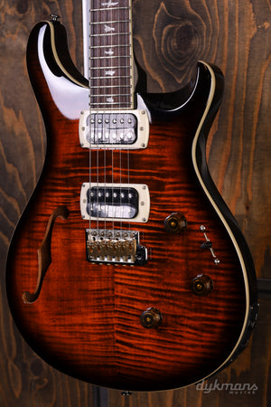 PRS SE Custom 24 Semi-Hollow Orange Tiger Smokeburst