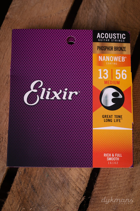 Elixir Acoustic Nanoweb Phosphor Bronze Medium 13-56