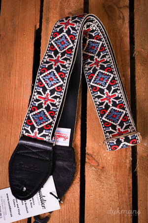 Souldier Guitar Strap SanQuentin Lightblue Red Black