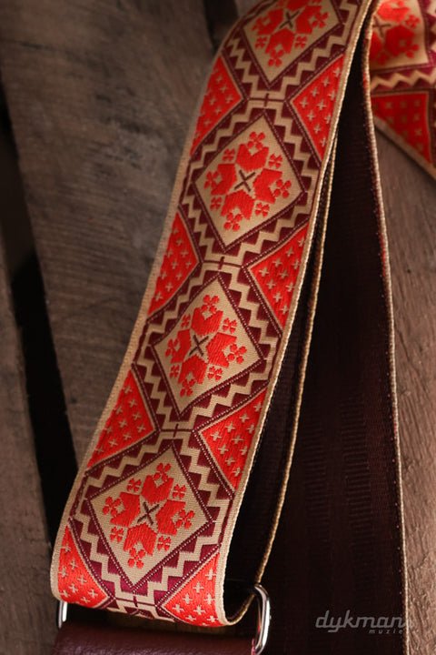 Souldier Guitar Strap Rustic Burgundy Orange