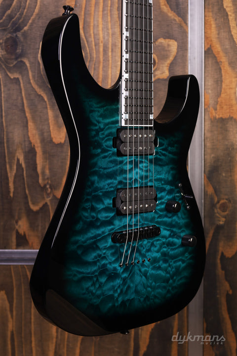 ESP USA M-II Quilted Maple Black Aqua Sunburst