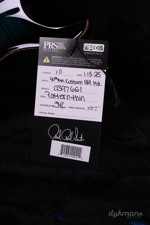 PRS 40th Anniversary Custom 24 Ltd Edition Sub Zero