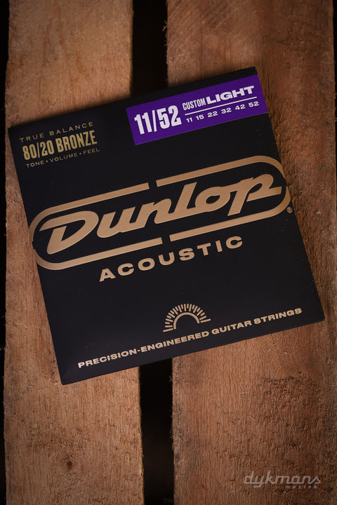 Dunlop 80/20 Bronze True Balance Strings Custom Light 11-52