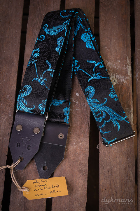 Holy Cow Custom Black Blue Leaves